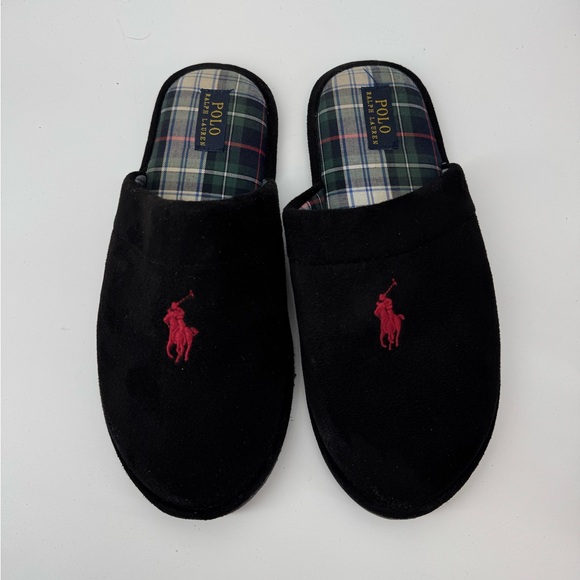 Polo Ralph Lauren Men’s Clog Slip On Slippers Black - Picture 1 of 3